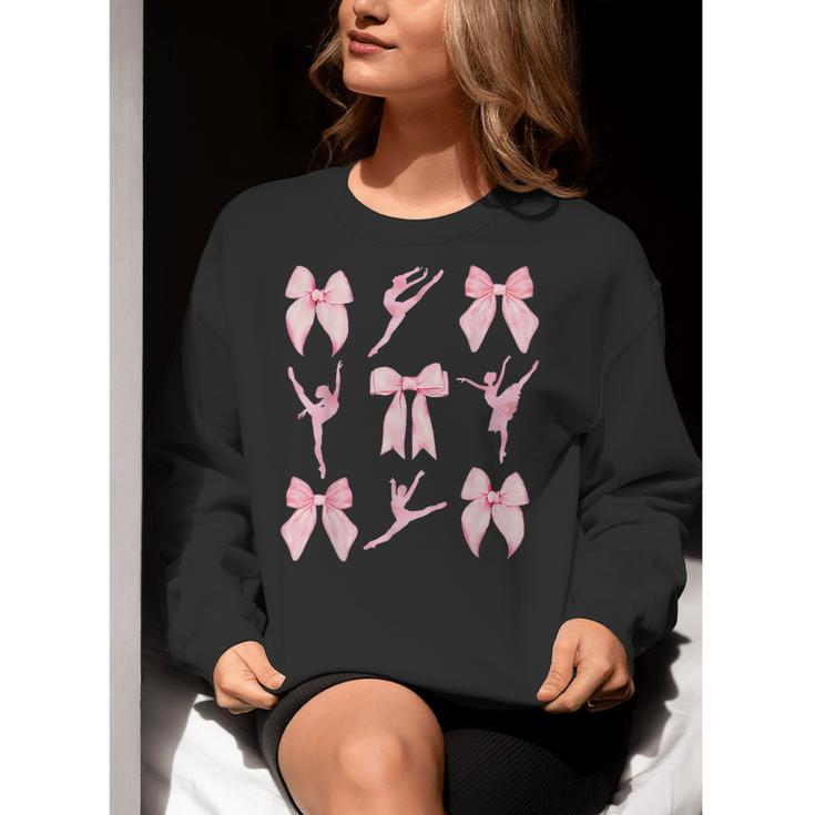 Coquette Bow Ballet Dance Teacher Coquette Women Dancing Women Crewneck Sweatshirt, funny gift