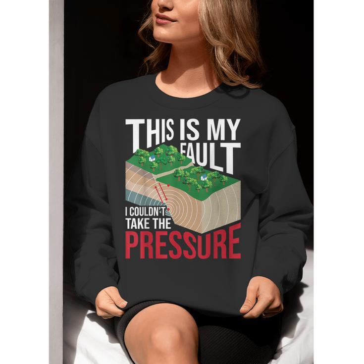 Couldn't Take The Pressure Geology Earth Science Teacher Women Crewneck Sweatshirt, Science Teacher Sweatshirts, funny gift