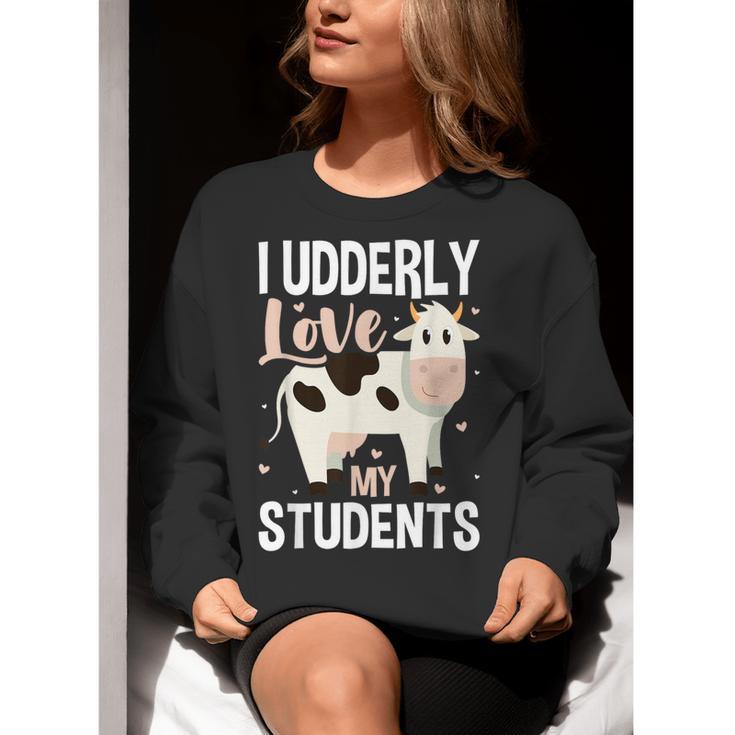 Cow Teacher Lover Women Crewneck Sweatshirt, funny gift Cow Teacher Lover Women Crewneck Sweatshirt, funny gift