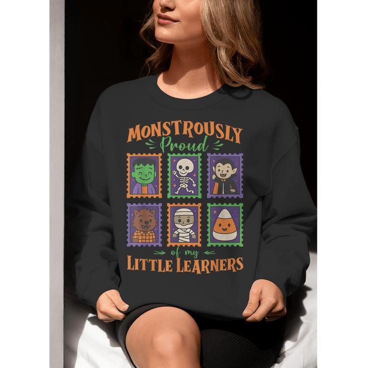Cute Halloween Teacher Women Crewneck Sweatshirt, funny gift