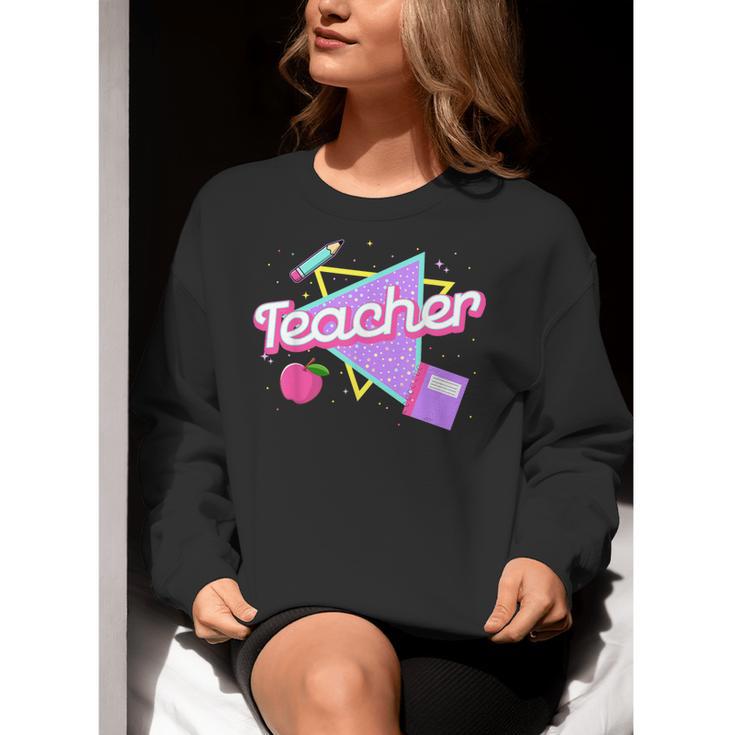 Cute Teacher Shirt 80's 90's Style Retro Old School Teacher For Men Women Women Crewneck Sweatshirt, funny gift Cute Teacher Shirt 80's 90's Style Retro Old School Teacher For Men Women Women Crewneck Sweatshirt, funny gift