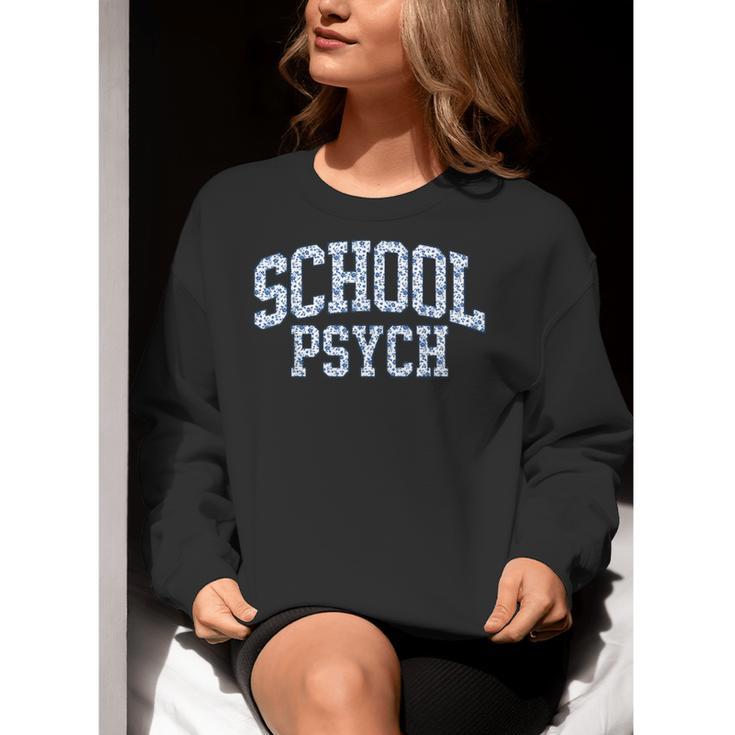 Cute Wildflower School Psych Teacher School Psychologist Women Crewneck Sweatshirt, funny gift