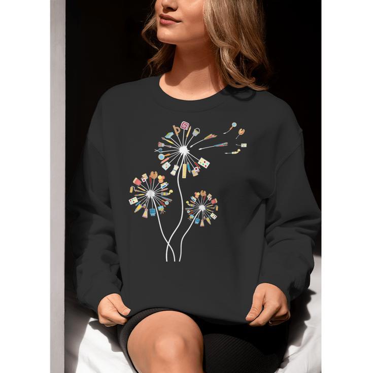 Dandelion Art Shirt For Artist Or Art Teacher Creative Art Women Crewneck Sweatshirt, funny gift