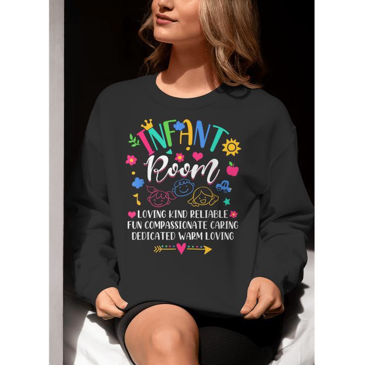 Daycare Provider Loving Kind Reliable Infant Room Teacher Women Crewneck Sweatshirt, funny gift Daycare Provider Loving Kind Reliable Infant Room Teacher Women Crewneck Sweatshirt, funny gift