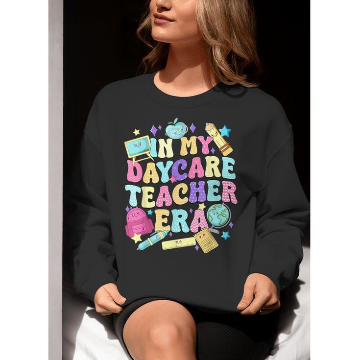 In My Daycare Teacher Era Daycare Provider Kids Women Crewneck Sweatshirt, funny gift