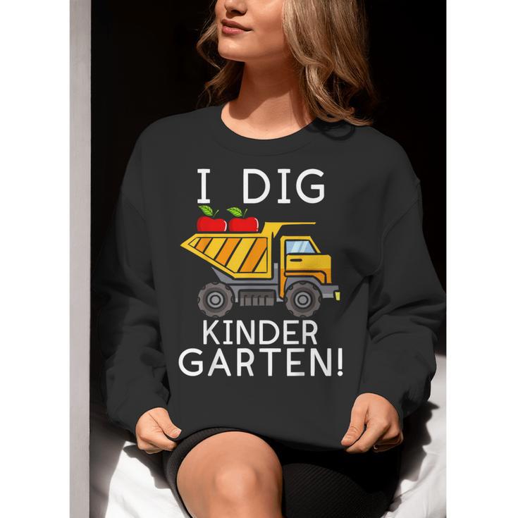 I Dig Kindergarten Student Teacher Construction First Day Women Crewneck Sweatshirt, funny gift