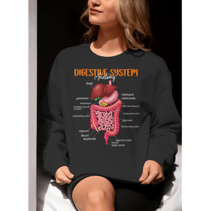 Digestive System Anatomy Anatomical Biology Teacher Women Crewneck Sweatshirt, funny gift