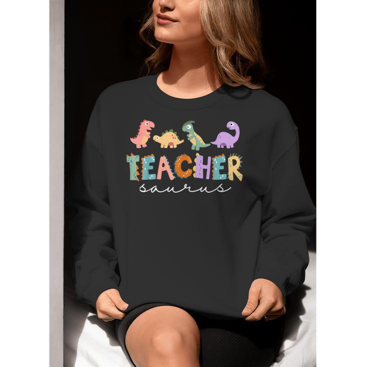 Dinosaur Teacher Teachersaurus Rex Dino Women Crewneck Sweatshirt, funny gift Dinosaur Teacher Teachersaurus Rex Dino Women Crewneck Sweatshirt, funny gift