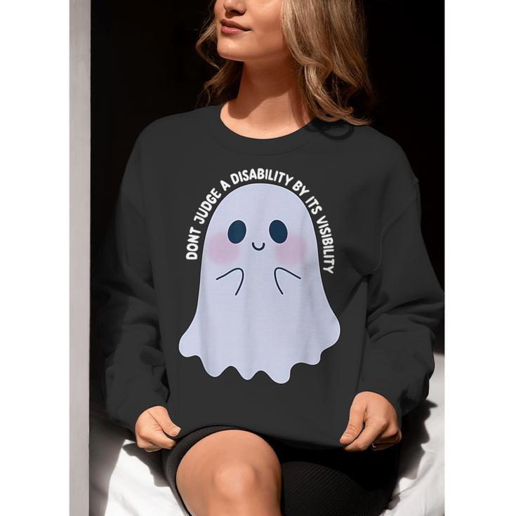 Dont Judge a Disability By Its Visibility Teacher Women Crewneck Sweatshirt, funny gift Dont Judge a Disability By Its Visibility Teacher Women Crewneck Sweatshirt, funny gift