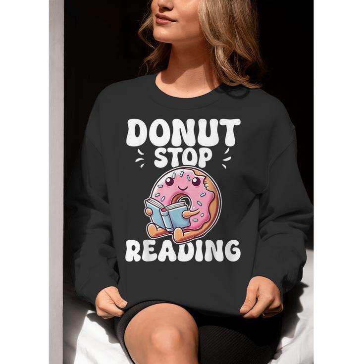 Donut Stop Reading Kawaii Teacher Preschool Kindergarten Women Crewneck Sweatshirt, funny gift Donut Stop Reading Kawaii Teacher Preschool Kindergarten Women Crewneck Sweatshirt, funny gift