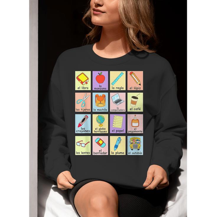 Dual Language Crew Bilingual Spanish Teacher Back To School For Men Women Women Crewneck Sweatshirt, funny gift Dual Language Crew Bilingual Spanish Teacher Back To School For Men Women Women Crewneck Sweatshirt, funny gift