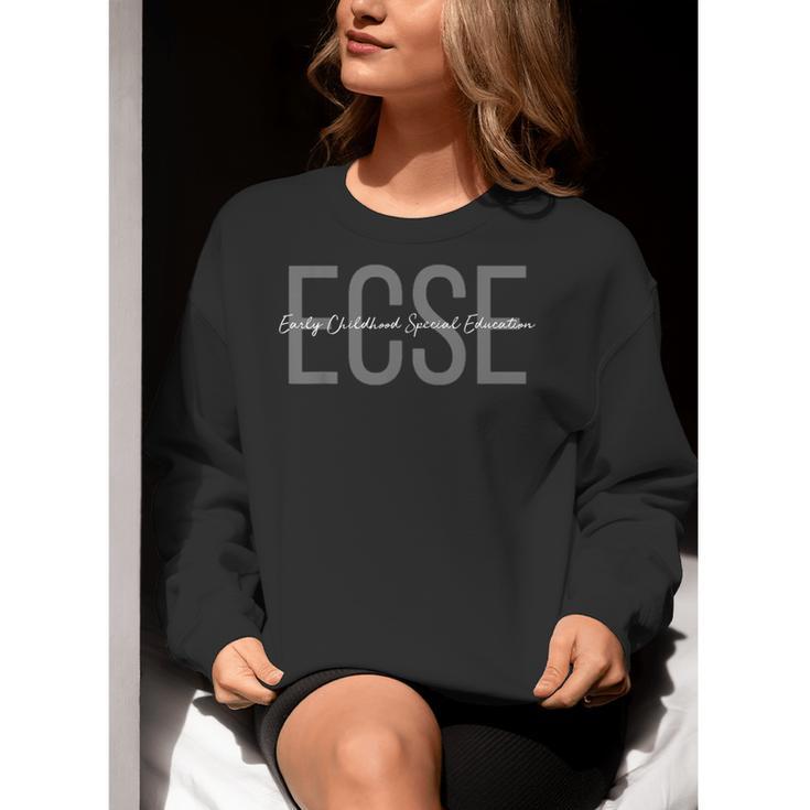ECSE Early Childhood Teacher Special Education Women Crewneck Sweatshirt, funny gift ECSE Early Childhood Teacher Special Education Women Crewneck Sweatshirt, funny gift