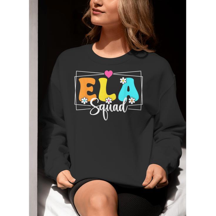 ELA Squad Teacher Back To School English Language Arts Women Crewneck Sweatshirt, English Teacher Sweatshirts, funny gift