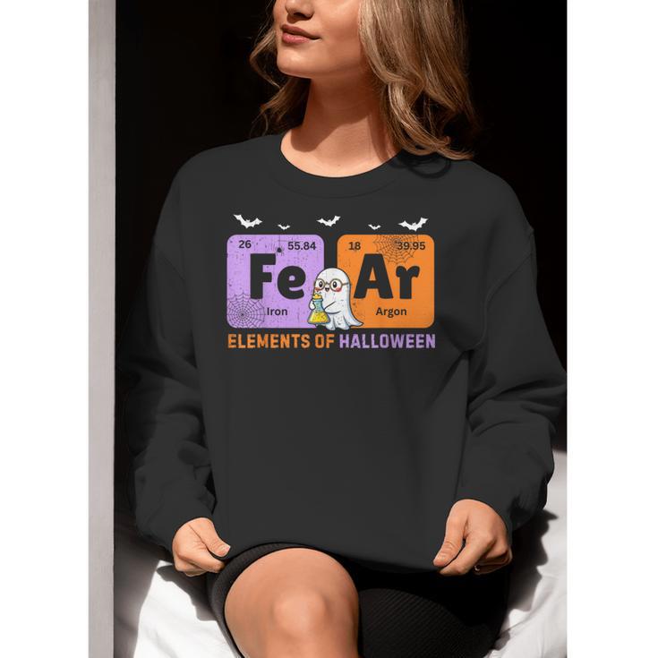 Elements Of Halloween Fear Periodically Chemistry Teacher Women Crewneck Sweatshirt, funny gift Elements Of Halloween Fear Periodically Chemistry Teacher Women Crewneck Sweatshirt, funny gift