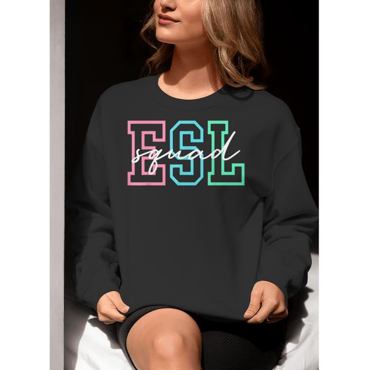 ESL Squad Teacher English As A Second Language Women Crewneck Sweatshirt, Esl Teacher Sweatshirts, English Teacher Sweatshirts, funny gift ESL Squad Teacher English As A Second Language Women Crewneck Sweatshirt, Esl Teacher Sweatshirts, English Teacher Sweatshirts, funny gift