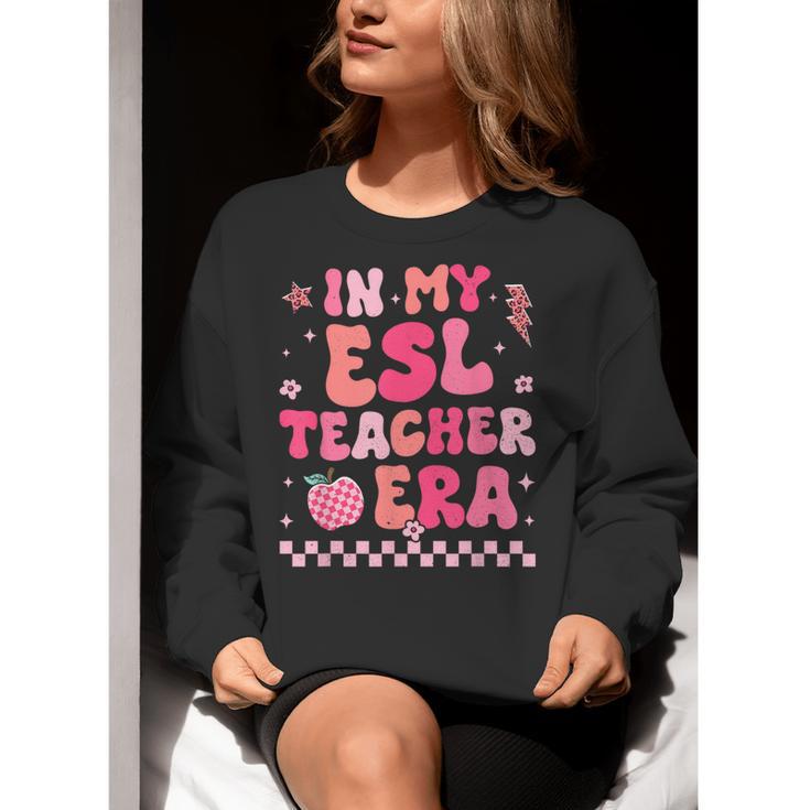 In My Esl Teacher Era Back To School ESL Teacher Groovy Women Crewneck Sweatshirt, Esl Teacher Sweatshirts, Groovy Teacher Sweatshirts, funny gift In My Esl Teacher Era Back To School ESL Teacher Groovy Women Crewneck Sweatshirt, Esl Teacher Sweatshirts, Groovy Teacher Sweatshirts, funny gift