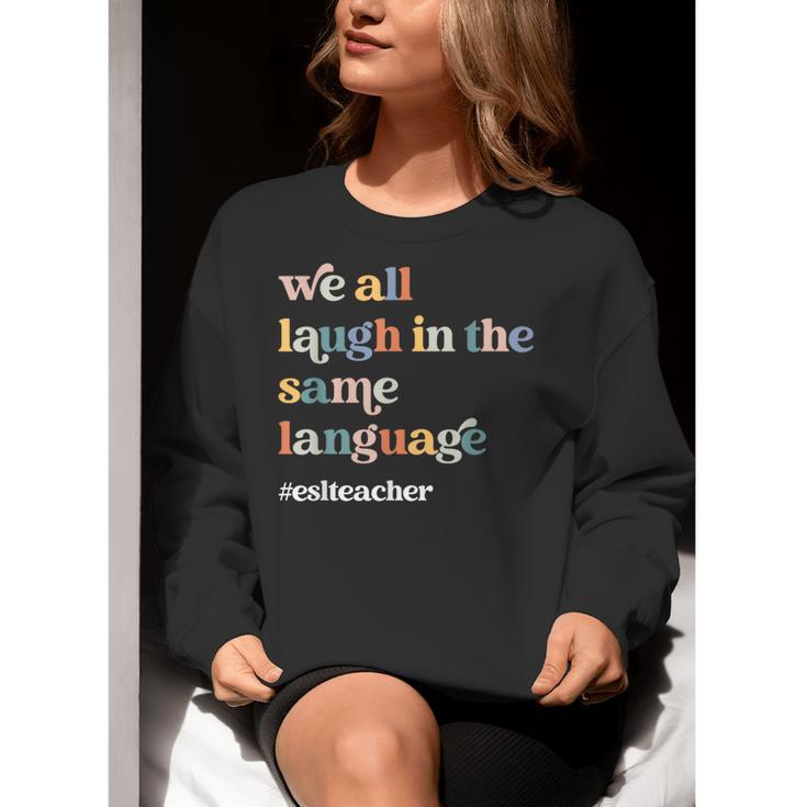 ESL Teacher ESOL Student Cute Retro Back To School First Day Women Crewneck Sweatshirt, Esl Teacher Sweatshirts, funny gift ESL Teacher ESOL Student Cute Retro Back To School First Day Women Crewneck Sweatshirt, Esl Teacher Sweatshirts, funny gift
