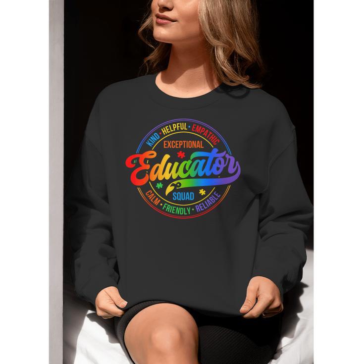 Exceptional Educator Squad Special Education Teacher Autism Women Crewneck Sweatshirt, funny gift