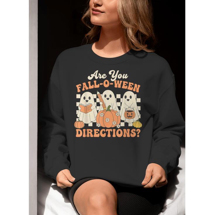 Are You Fall O Ween Directions Halloween Teacher Women Crewneck Sweatshirt, funny gift Are You Fall O Ween Directions Halloween Teacher Women Crewneck Sweatshirt, funny gift