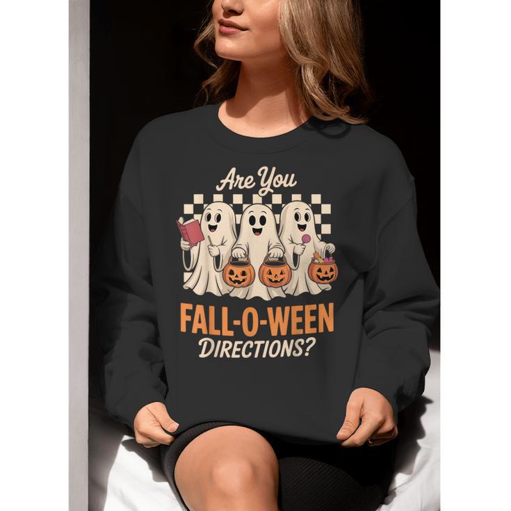 Are You Fall O Ween Directions Teacher Halloween Boo Ghost Women Crewneck Sweatshirt, funny gift Are You Fall O Ween Directions Teacher Halloween Boo Ghost Women Crewneck Sweatshirt, funny gift