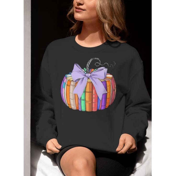Fall Pumpkin Books Lover Halloween Teacher Teaching Staff Women Crewneck Sweatshirt, funny gift Fall Pumpkin Books Lover Halloween Teacher Teaching Staff Women Crewneck Sweatshirt, funny gift