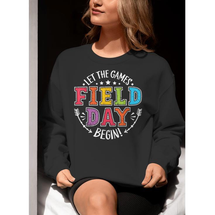 Field Day 2024 Let The Games Begin Teacher Kids Girls Boys Women Crewneck Sweatshirt, funny gift