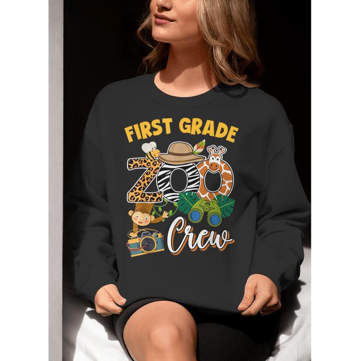 First Grade Zoo Field Trip Squad Matching Teacher Students Women Crewneck Sweatshirt, First Grade Teacher Sweatshirts, funny gift First Grade Zoo Field Trip Squad Matching Teacher Students Women Crewneck Sweatshirt, First Grade Teacher Sweatshirts, funny gift