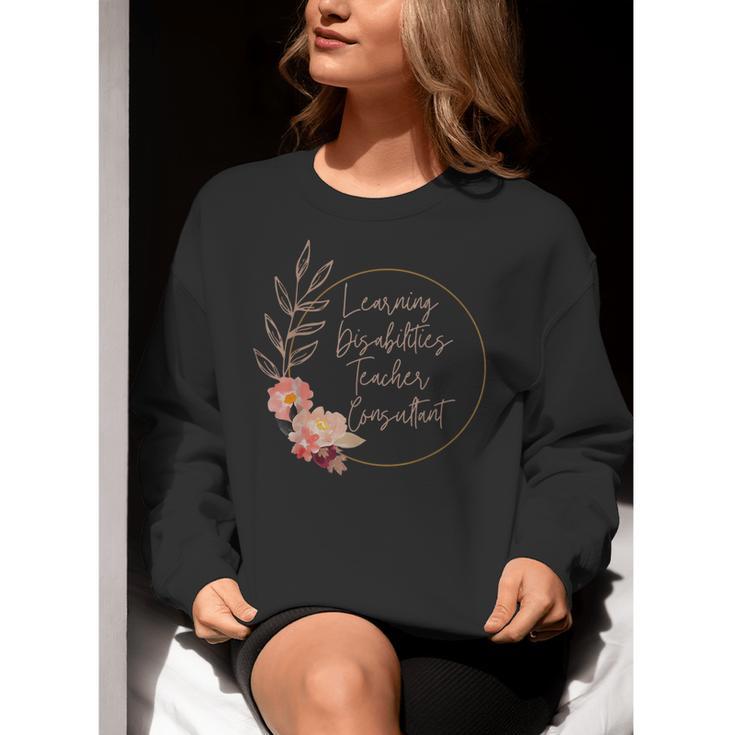 Floral Learning Disabilities Teacher Consultant SPED Teacher Women Crewneck Sweatshirt, funny gift Floral Learning Disabilities Teacher Consultant SPED Teacher Women Crewneck Sweatshirt, funny gift