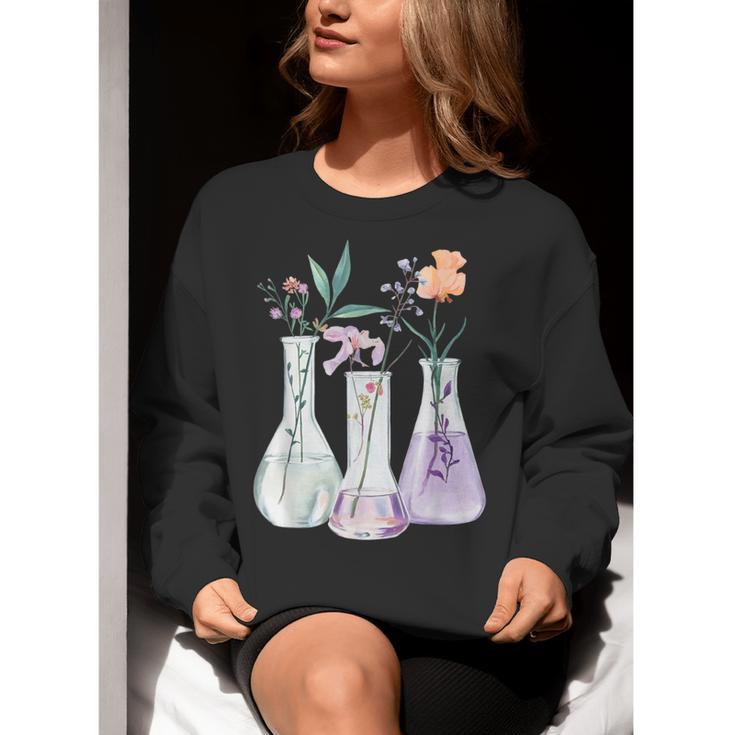 Flowers Test Tube Chemistry Student Science Teacher Women Women Crewneck Sweatshirt, Science Teacher Sweatshirts, funny gift Flowers Test Tube Chemistry Student Science Teacher Women Women Crewneck Sweatshirt, Science Teacher Sweatshirts, funny gift