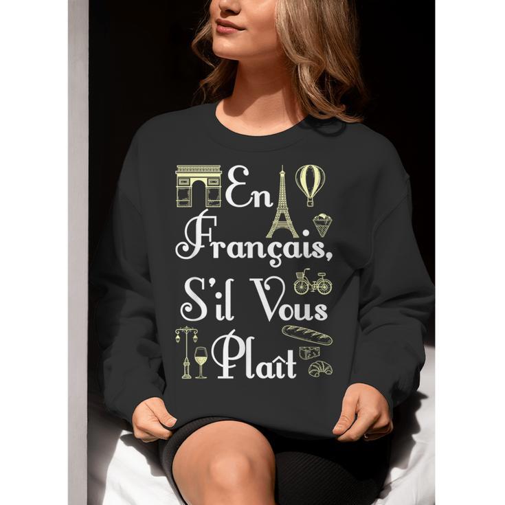 French Teacher En Francais S'Il Vous Plait End Of Year Women Crewneck Sweatshirt, funny gift French Teacher En Francais S'Il Vous Plait End Of Year Women Crewneck Sweatshirt, funny gift