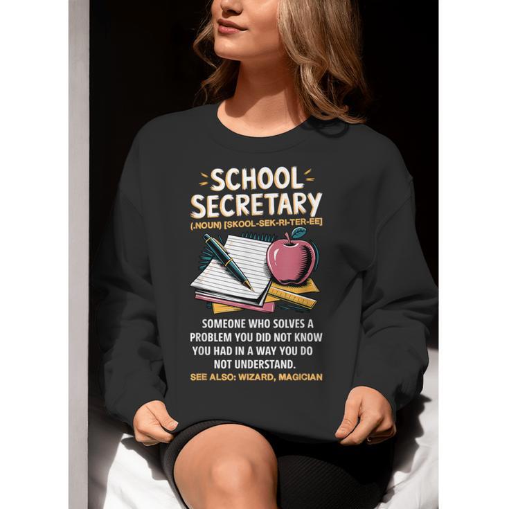 Front Office Teacher Admin Meaning School Secretary Women Crewneck Sweatshirt, funny gift Front Office Teacher Admin Meaning School Secretary Women Crewneck Sweatshirt, funny gift