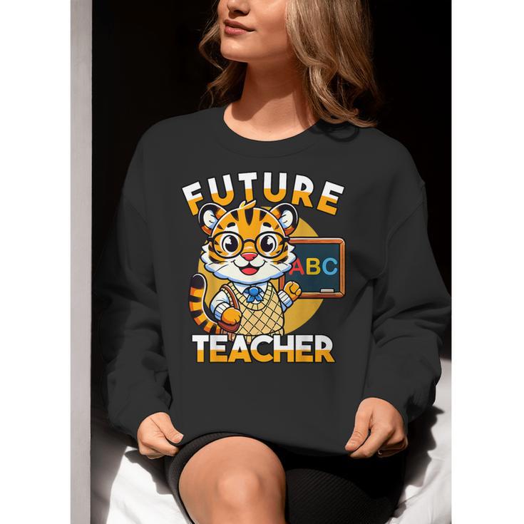 Future Teacher Graphic For Boys Inspiring Young Minds Women Crewneck Sweatshirt, Future Teacher Sweatshirts, funny gift