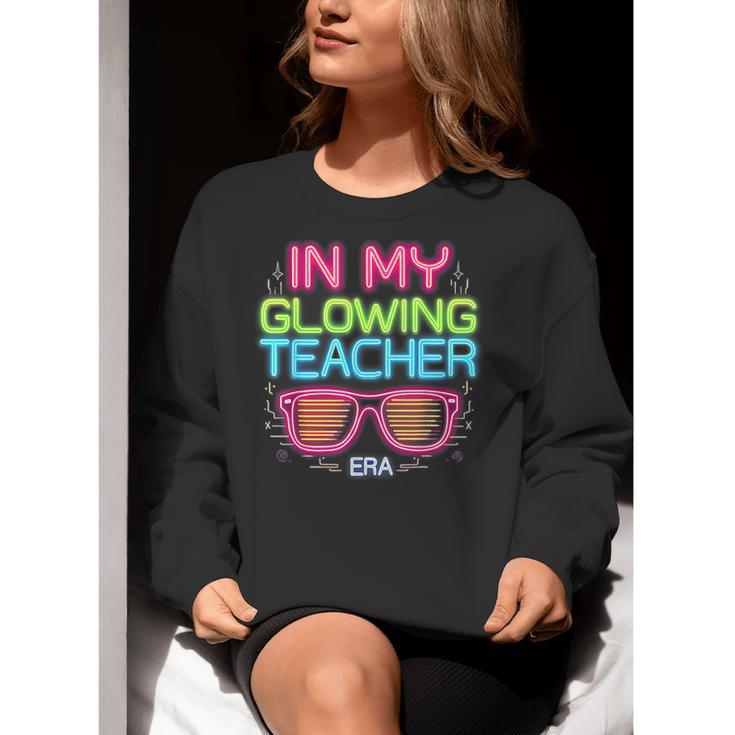 In My Glowing Teacher Era Groovy Colorful Bright Women Crewneck Sweatshirt, Groovy Teacher Sweatshirts, funny gift In My Glowing Teacher Era Groovy Colorful Bright Women Crewneck Sweatshirt, Groovy Teacher Sweatshirts, funny gift