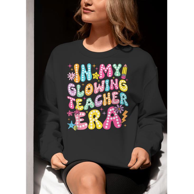 In My Glowing Teacher Era Teaching Back To School Women Crewneck Sweatshirt, funny gift In My Glowing Teacher Era Teaching Back To School Women Crewneck Sweatshirt, funny gift