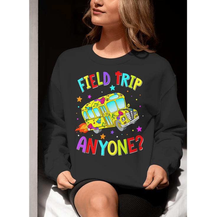 Groovy Field Trip Anyone Happy Field Day For Teachers Kids Women Crewneck Sweatshirt, funny gift Groovy Field Trip Anyone Happy Field Day For Teachers Kids Women Crewneck Sweatshirt, funny gift