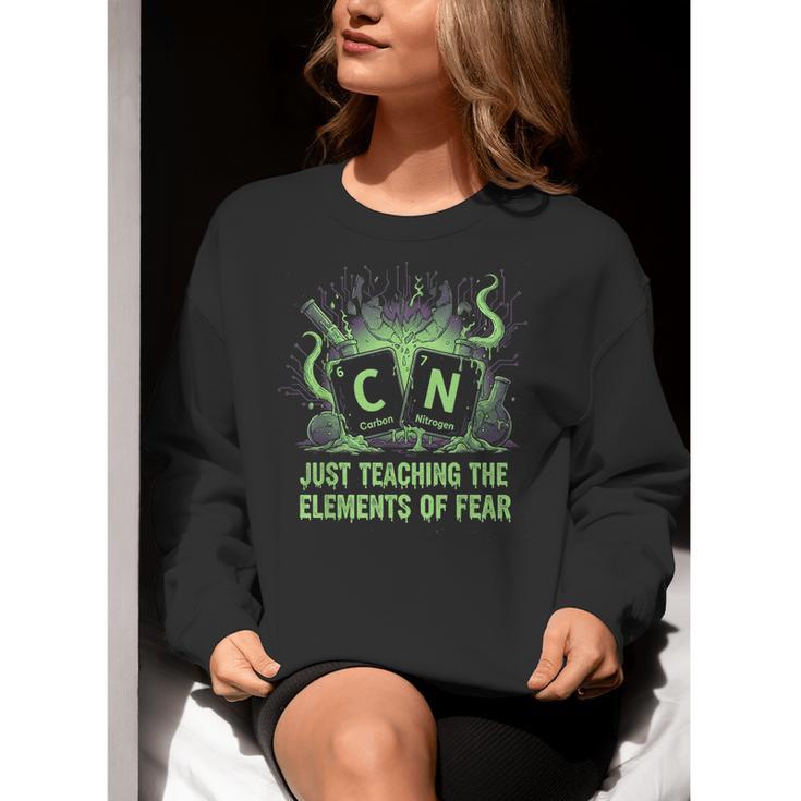 Halloween 67 Meme Science Chemistry Teacher Periodic Table Women Crewneck Sweatshirt, Science Teacher Sweatshirts, funny gift