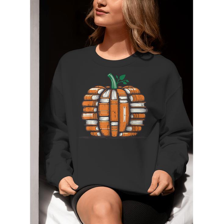 Halloween Books Pumpkin Reading Teacher Fall Men Women Women Crewneck Sweatshirt, funny gift Halloween Books Pumpkin Reading Teacher Fall Men Women Women Crewneck Sweatshirt, funny gift