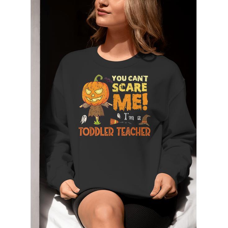 Halloween You Can't Scare Toddler Teacher For Men Women Women Crewneck Sweatshirt, funny gift