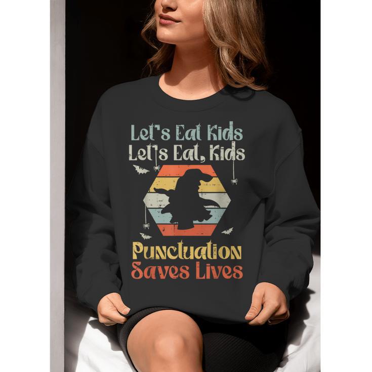 Halloween Lets Eat Kids English Teacher Costume Women Women Crewneck Sweatshirt, English Teacher Sweatshirts, funny gift