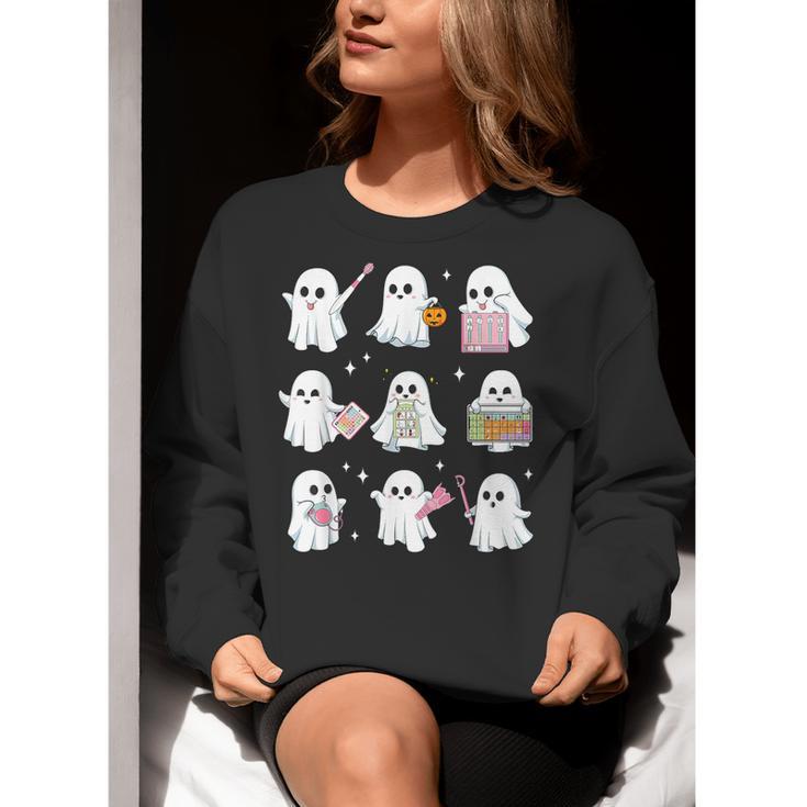 Halloween Ghost Speech Therapy SLP Fall Teacher Tee Women Crewneck Sweatshirt, funny gift Halloween Ghost Speech Therapy SLP Fall Teacher Tee Women Crewneck Sweatshirt, funny gift