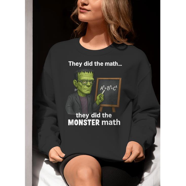 Halloween Monster Math Pun Teacher Humor Women Crewneck Sweatshirt, funny gift Halloween Monster Math Pun Teacher Humor Women Crewneck Sweatshirt, funny gift
