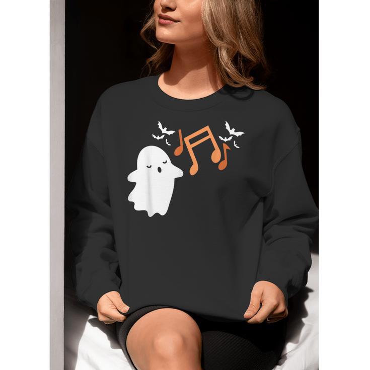 Halloween Music Note Ghost Teacher Fall Musical Instrument Women Crewneck Sweatshirt, funny gift Halloween Music Note Ghost Teacher Fall Musical Instrument Women Crewneck Sweatshirt, funny gift
