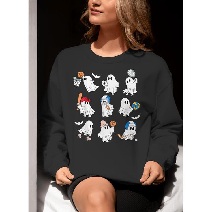 Halloween PE Teacher Ghost Playing Soccer Football Baseball Women Crewneck Sweatshirt, Pe Teacher Sweatshirts, funny gift Halloween PE Teacher Ghost Playing Soccer Football Baseball Women Crewneck Sweatshirt, Pe Teacher Sweatshirts, funny gift
