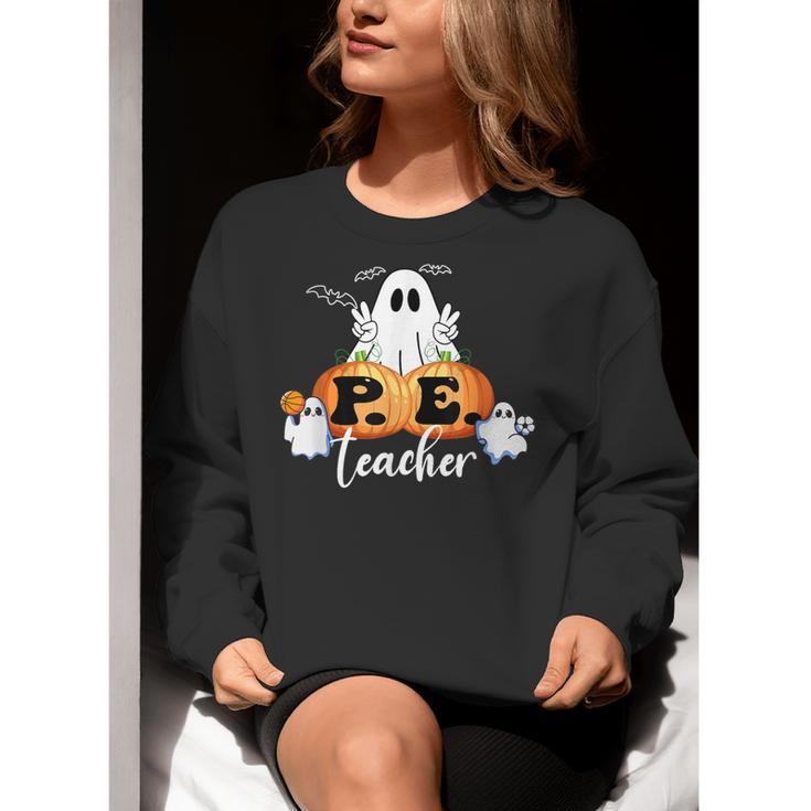 Halloween PE Teacher Ghosts Pumpkins Sports Lover Women Crewneck Sweatshirt, Pe Teacher Sweatshirts, funny gift Halloween PE Teacher Ghosts Pumpkins Sports Lover Women Crewneck Sweatshirt, Pe Teacher Sweatshirts, funny gift