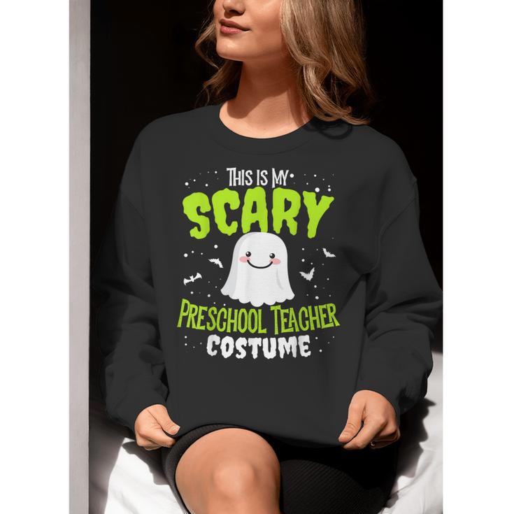 Halloween This Is My Scary Preschool Teacher Custome For Men Women Kids Women Crewneck Sweatshirt, funny gift Halloween This Is My Scary Preschool Teacher Custome For Men Women Kids Women Crewneck Sweatshirt, funny gift