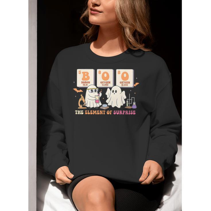 Halloween Science Teacher Boo Ghost The Element Of Surprise Women Crewneck Sweatshirt, Science Teacher Sweatshirts, funny gift Halloween Science Teacher Boo Ghost The Element Of Surprise Women Crewneck Sweatshirt, Science Teacher Sweatshirts, funny gift