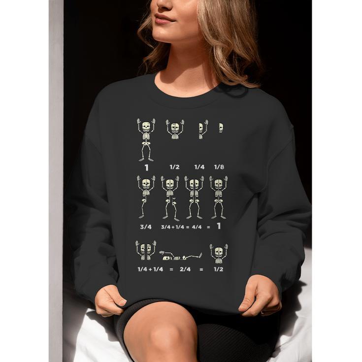 Halloween Skeleton Math Fraction Teacher Men Women Women Crewneck Sweatshirt, funny gift Halloween Skeleton Math Fraction Teacher Men Women Women Crewneck Sweatshirt, funny gift