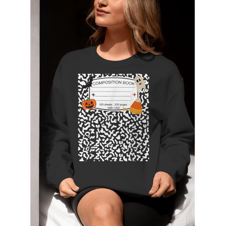 Halloween Teacher Composition Book Notebook Matching Group Women Crewneck Sweatshirt, funny gift Halloween Teacher Composition Book Notebook Matching Group Women Crewneck Sweatshirt, funny gift