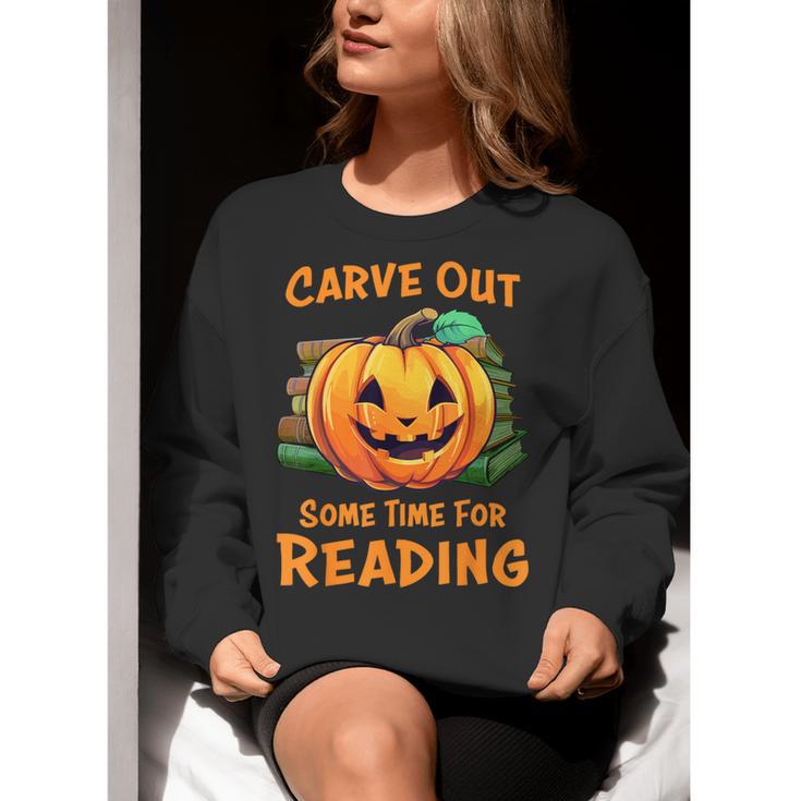 Halloween Teacher Librarian Pumpkin Reading Books Men Women Kids Women Crewneck Sweatshirt, funny gift Halloween Teacher Librarian Pumpkin Reading Books Men Women Kids Women Crewneck Sweatshirt, funny gift