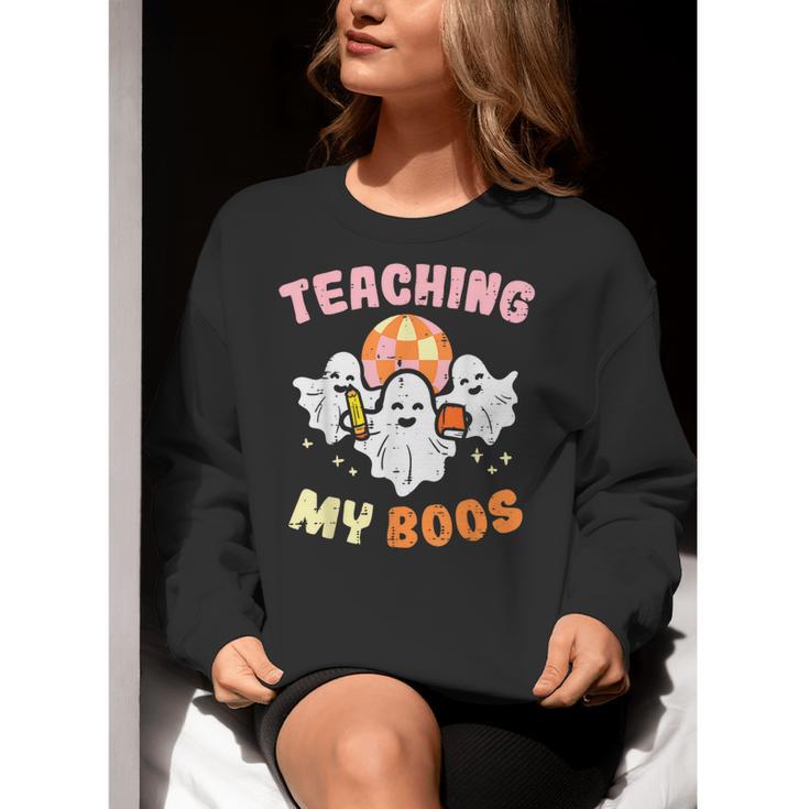 Halloween Teacher Teaching My Boos Costume Teacher Men Women Women Crewneck Sweatshirt, funny gift Halloween Teacher Teaching My Boos Costume Teacher Men Women Women Crewneck Sweatshirt, funny gift